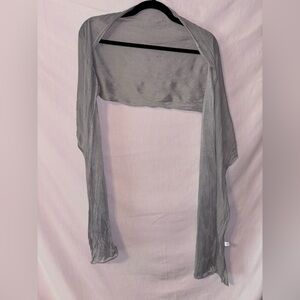Chic Gray Sheer Scarf
